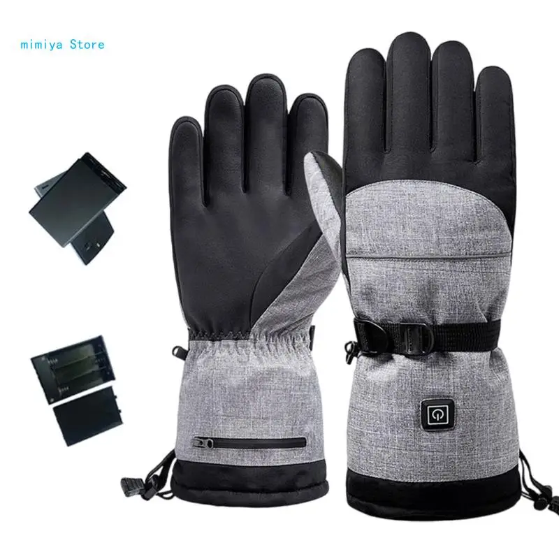 pipi Electric Self-Heating Gloves for Winter Sports Motorcycle Skiing Hiking, Outdoor Work Hand Warmer Touching Screen Gloves