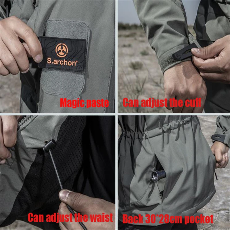 Quality Kurtka Commander Tactical Jacket Men Waterproof Hooded Chaqueta Tactica Autumn And Winter Multi Pockets Hunting Clothes - view 4