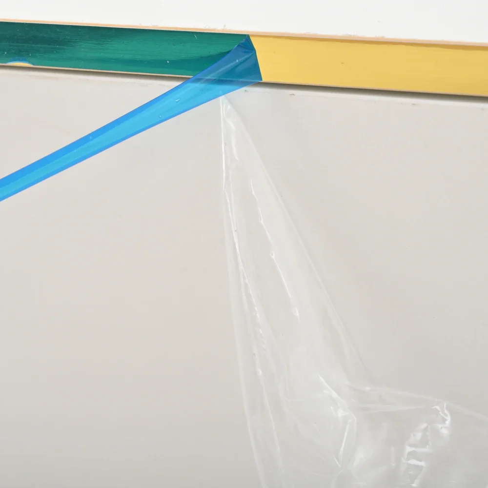 Moderner TV-Ständer mit 3 Schubladen, warmweißes Lowboard, goldener Rand, Wohnzimmer-Aufbewahrungsschrank – Detail 16