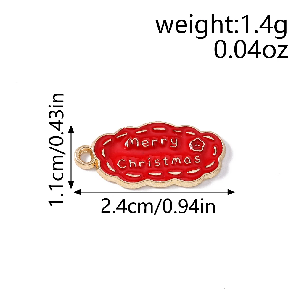 Tusember 10 Stück Emaille-Weihnachts-Lebkuchenhaus-Charms für Weihnachten, Halsketten, Ohrringe, Armbänder, Anhänger, Basteln – Detail 28