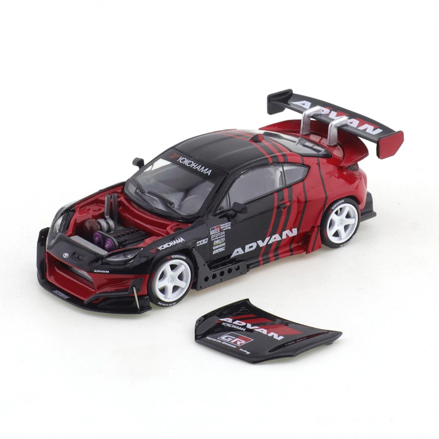 Xcartoys POPRACE Alloy 1/64 Toyota Supercar Collectible Ornament PANDEM GR86-ADVAN Racing Car Model