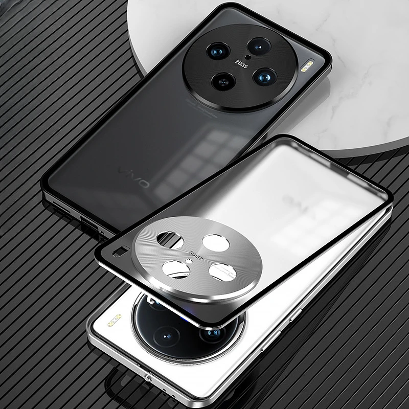 

Защитный чехол для Vivo X100 Pro Y100, магнитное стекло, матовый металлический защитный чехол для VivoX100 X100Pro VivoY100
