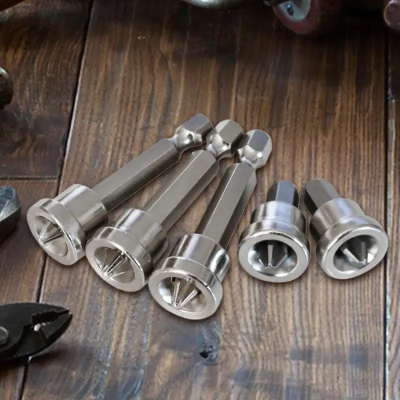 High Magnetic Screwdriver Drill Bit Set Anti-Slip Electric Bit Set Of 5 Anti-Slip Shock-Proof Screwdriver Drills For