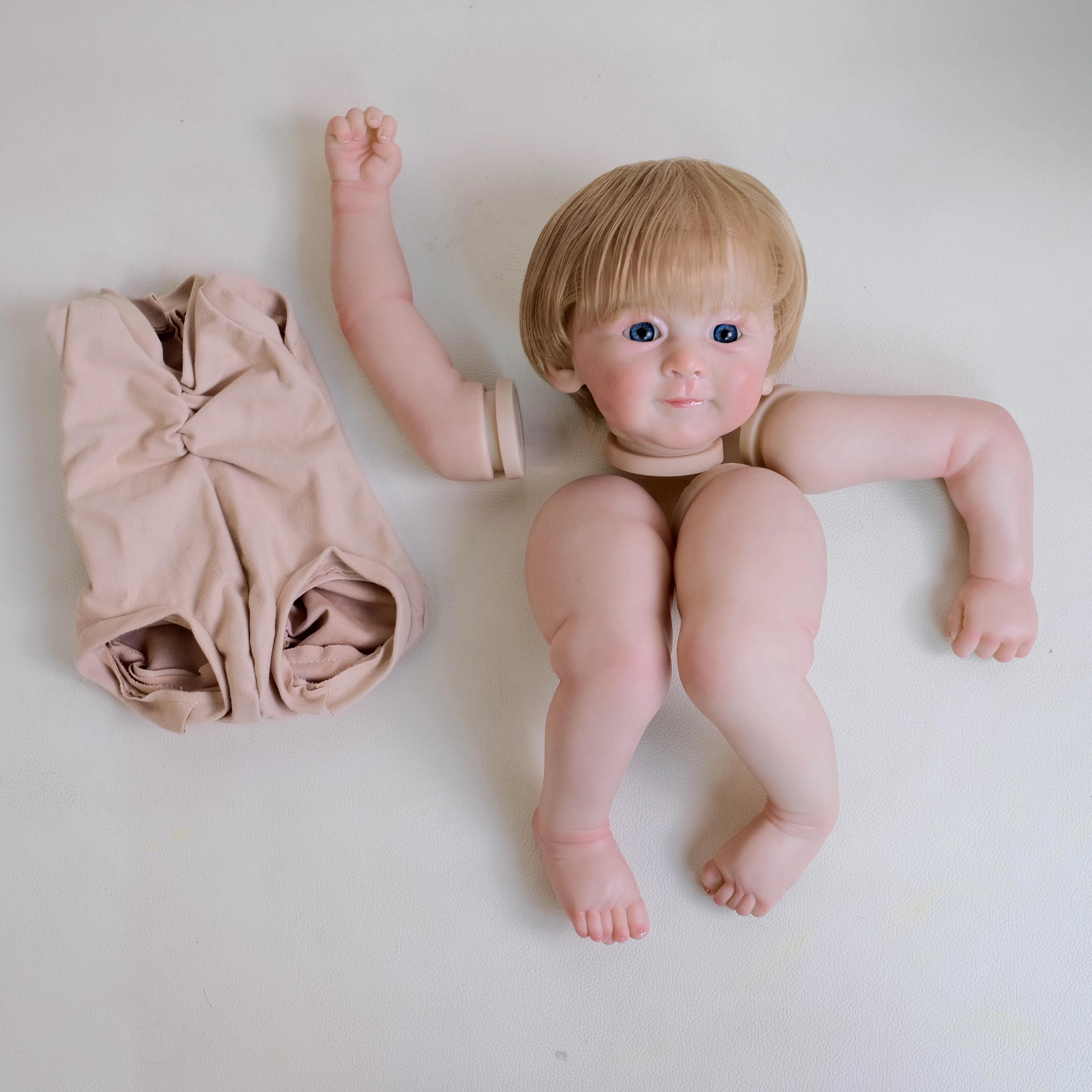 

NPK 20inch Prince Henry Doll Kit with Rooted Hair - Lifelike Reborn Baby DIY Toy Parts Already Painted