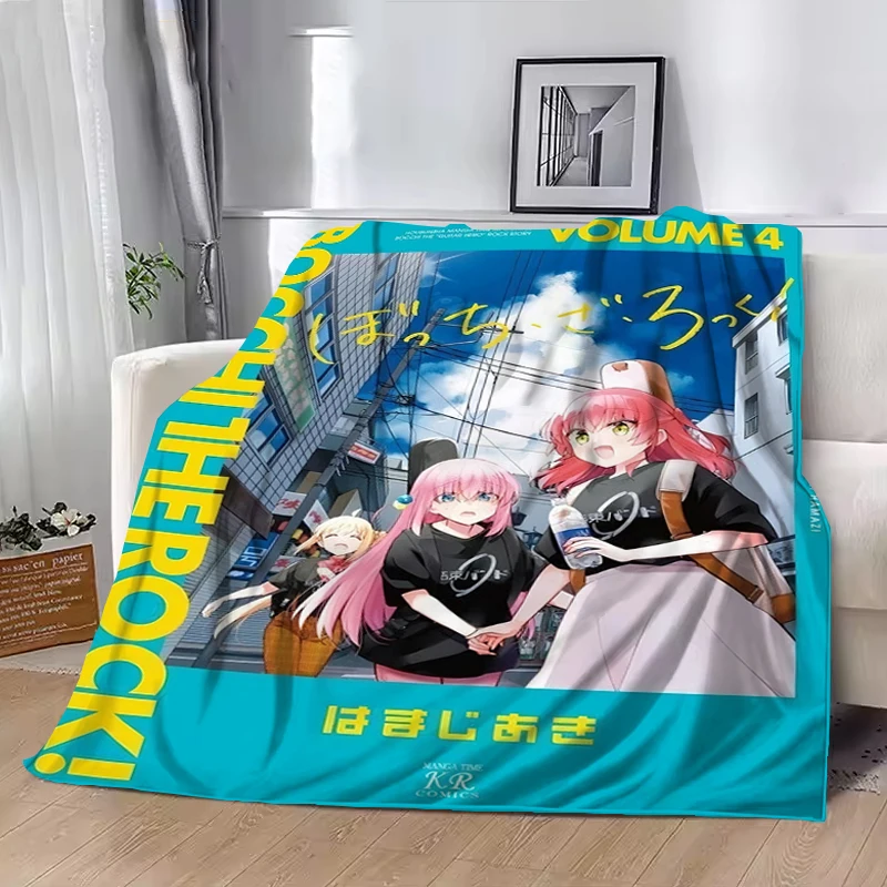 

Pop Anime Bocchi The Rock Blanket Throws for Sofa Downy Plaid Blankets on Offer Luxury Designer Bedding Throwing Catnap King Lid