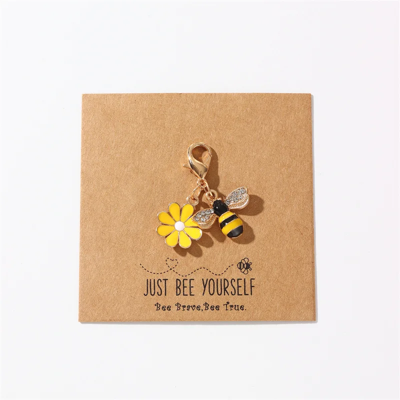 Bee Keychain for Men Women,Cute Bee Accessories for Bag Purse Wallet Backpack Honey Key Rings for Men Women