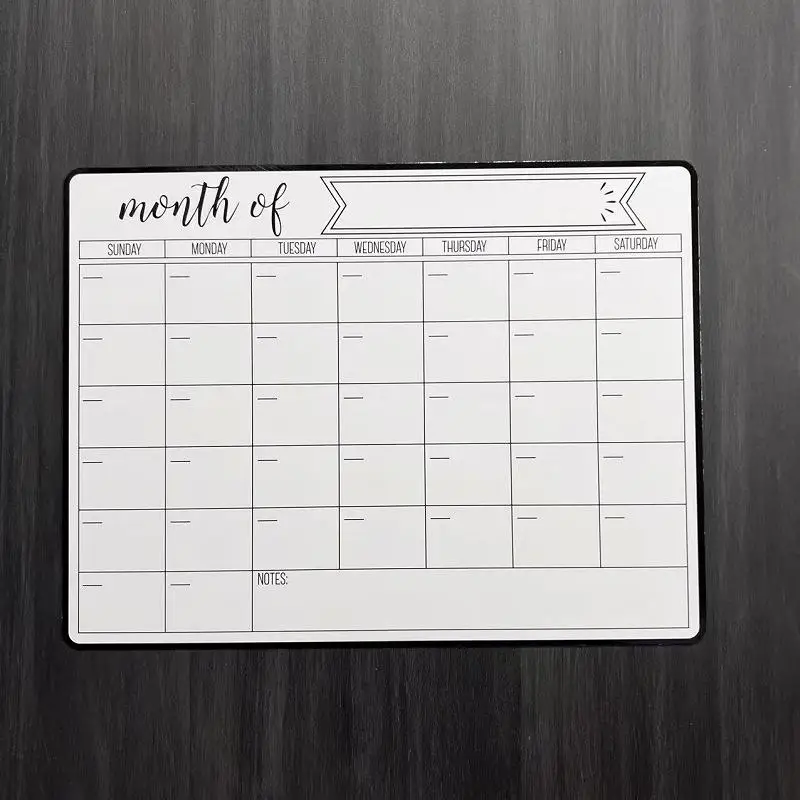 【Nice】Stylish Magnetic Dry Erase Calendar - Versatile Monthly Planner For Refrigerator - Easy Kitchen Organization & Decor