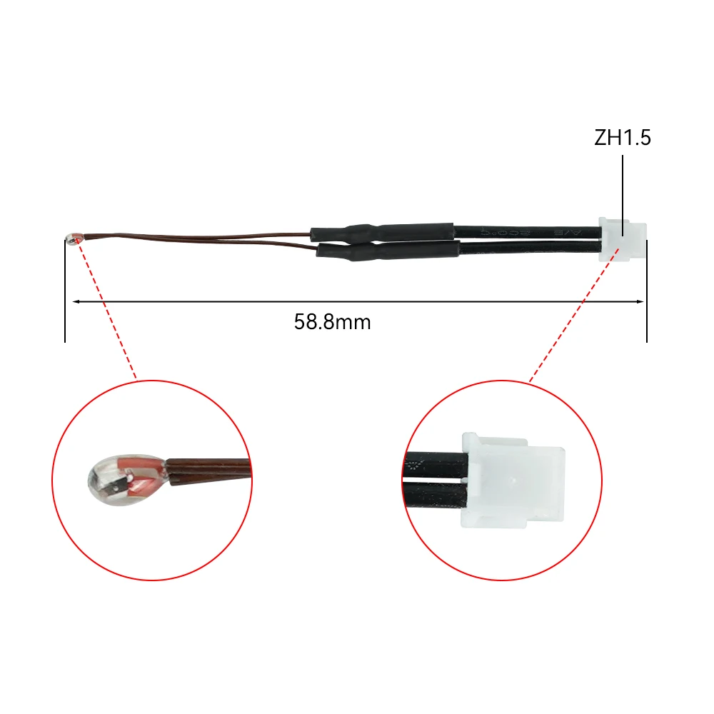 24V 60W Keramik Heizrohr Heizung Thermistor für Elegoo Centauri Carbon Hotend Silikon Socken Abdeckung 3D Drucker Zubehör – Detail 3