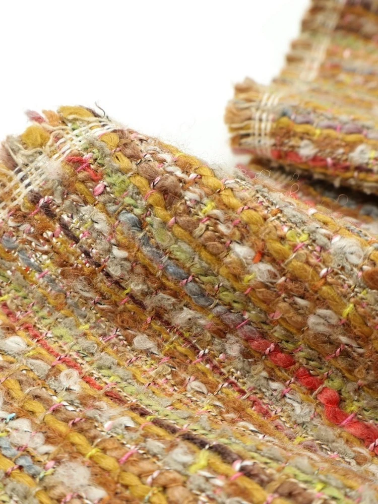 

Drape Mohair Woven Coarse Woolen Soft Fabric for No Elasticity Clothing Set Dress Cloth Coat Diy By The Meter Sewing Material