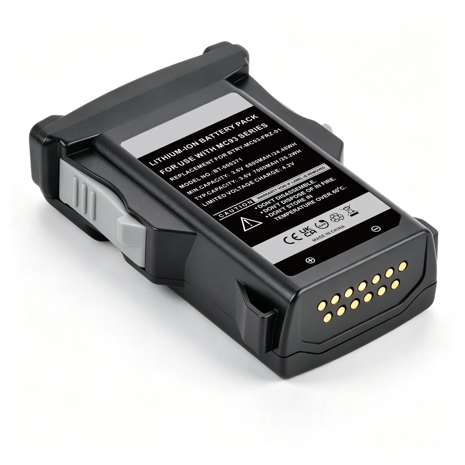 Massate BT‑000371 7000mAh 3.6V Replacement Battery For Zebra MC93 MC930 MC9300 MC930B MC930P BTRY‑MC93‑FRZ‑01 Barcode Scanner