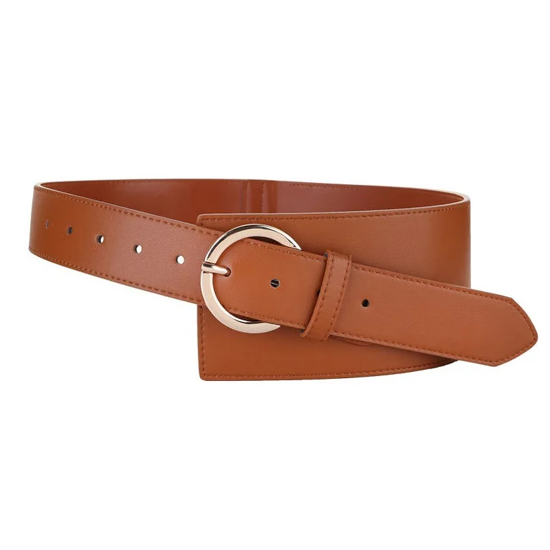 Genuine leather waist seal women's fashionable versatile decoration with skirt jumper jacket wide belt female models waist belt