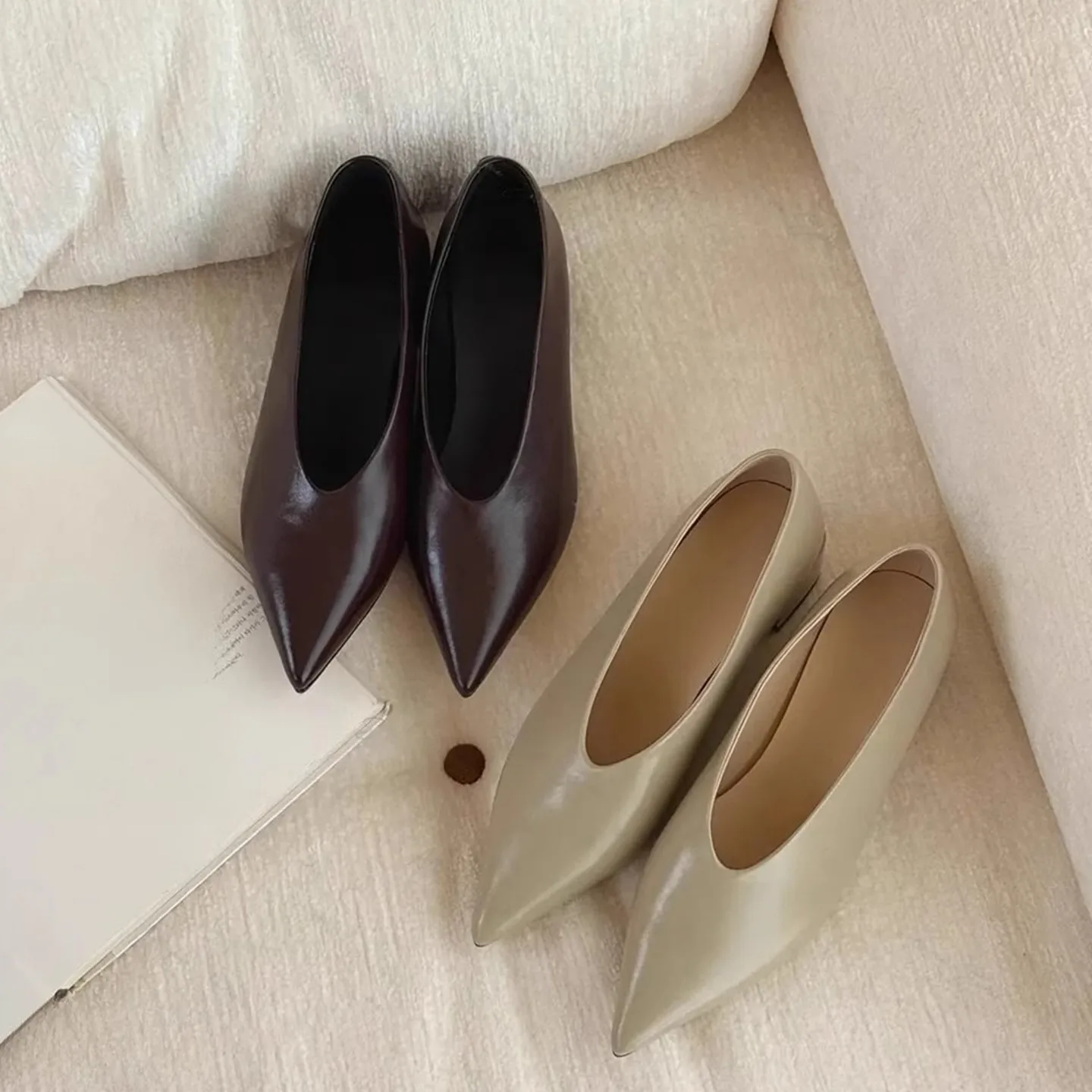 

Весенняя однотонная женская обувь, сандалии без шнуровки с острым носком, модные туфли Мэри Джейн на толстом каблуке, Zapatos Mujer