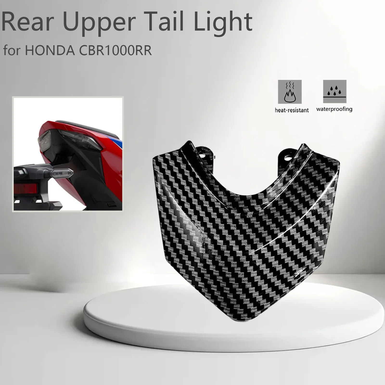 

For Honda CBR1000RR CBR1000RR-R 2020 2021 2022 Motorcycle Rear Seat Tail Light Cover Fairing Cowl ABS Carbon Fiber