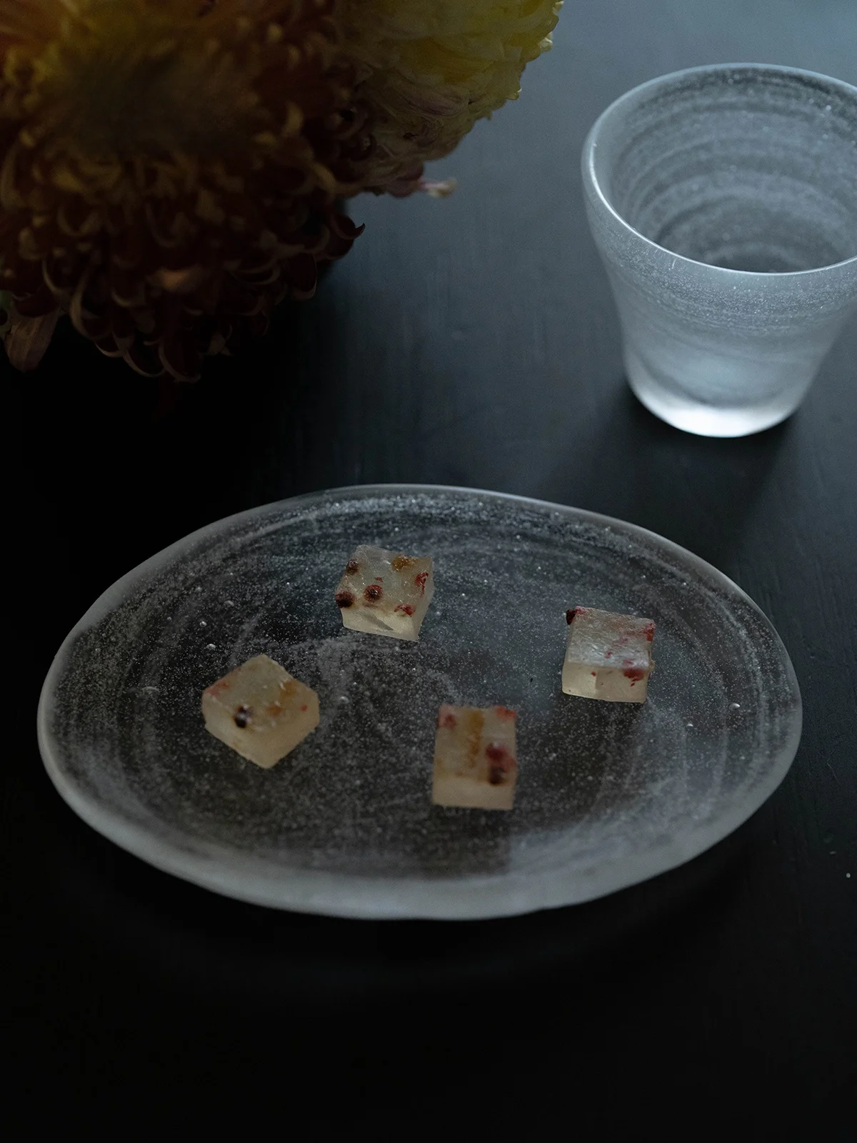 Original Japanese Sle Simple  Bubble Glass Plate Handmade Sandblasted Dinnerware Di by Human Blooming