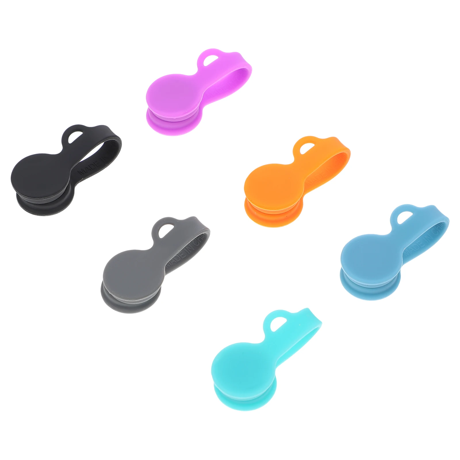 

5pcs Magnetic Wire Holder Organizer Silicone Cable Clips Arrangement Desk Tangle Free Reusable Bright Color Easy Storage Clean