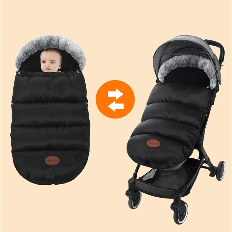 Footmuff for Stroller Lining & Fleece Hood Waterproof Universal Windproof Cold Winter Outdoor Sack for Pushchairs