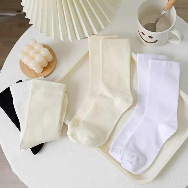1/3/5/10 Pairs Random Women Classic Basic Solid Maternity Socks, Soft Breathable Minimalist Comfort Pregnancy Daily Socks