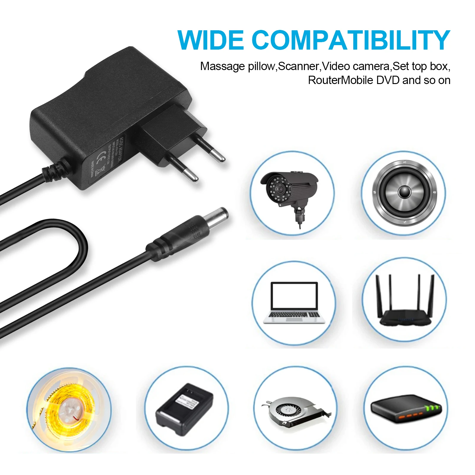 DC 5V 12V 24V Switching Power Supply Adapter 1A 2A 3A 5A 6A 8A 10A Source AC 100V-240V To 5V 12V 24V Lighting Transformer