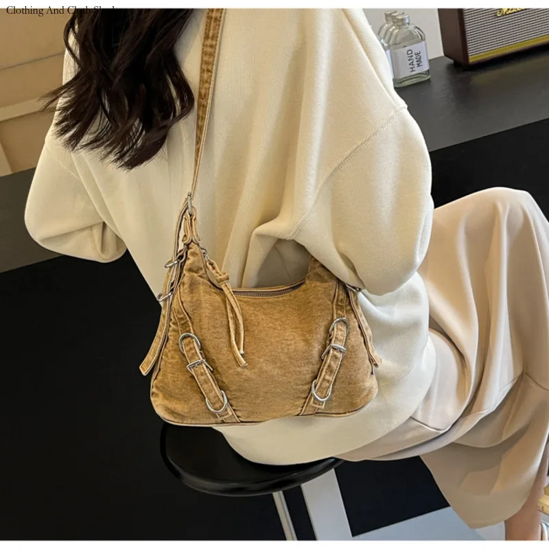 Design for Vintage Denim Bags, Women's Trendy Shoulder Shoulders Female Women Big Bag Women Tote Bag Femme Ladies Handbags