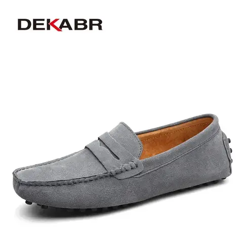 Men’s Summer Leather Moccasins Comfortable Casual Shoes DEKABR