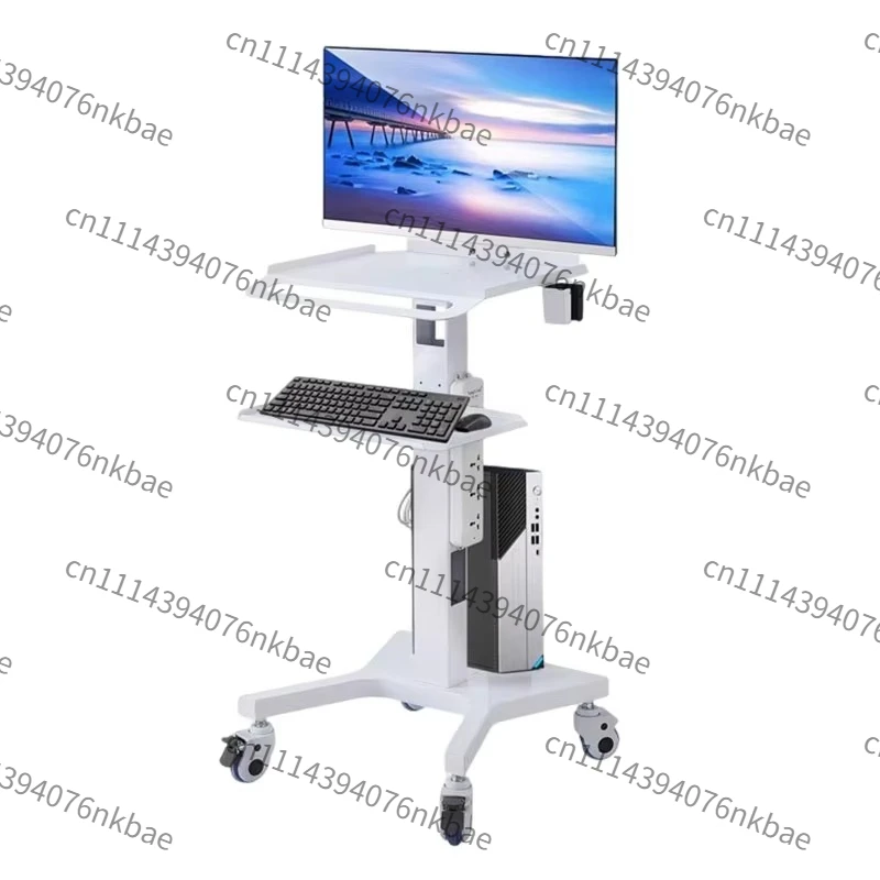 Medical Dental Scanner Cart, Mobile Trolley with Silent Wheels, Oral Clinic Laptop Desktop Holder Lab Hospital Equipment Cart