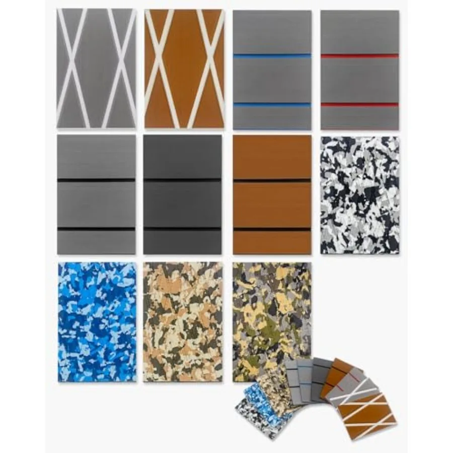 

EVA Foam Boat Flooring 5.9''x3.9'' Sample Kit Marine Boats Decking Self-Adhesive Non-Slip Mat for Boats Pontoon Yacht Swim Plat