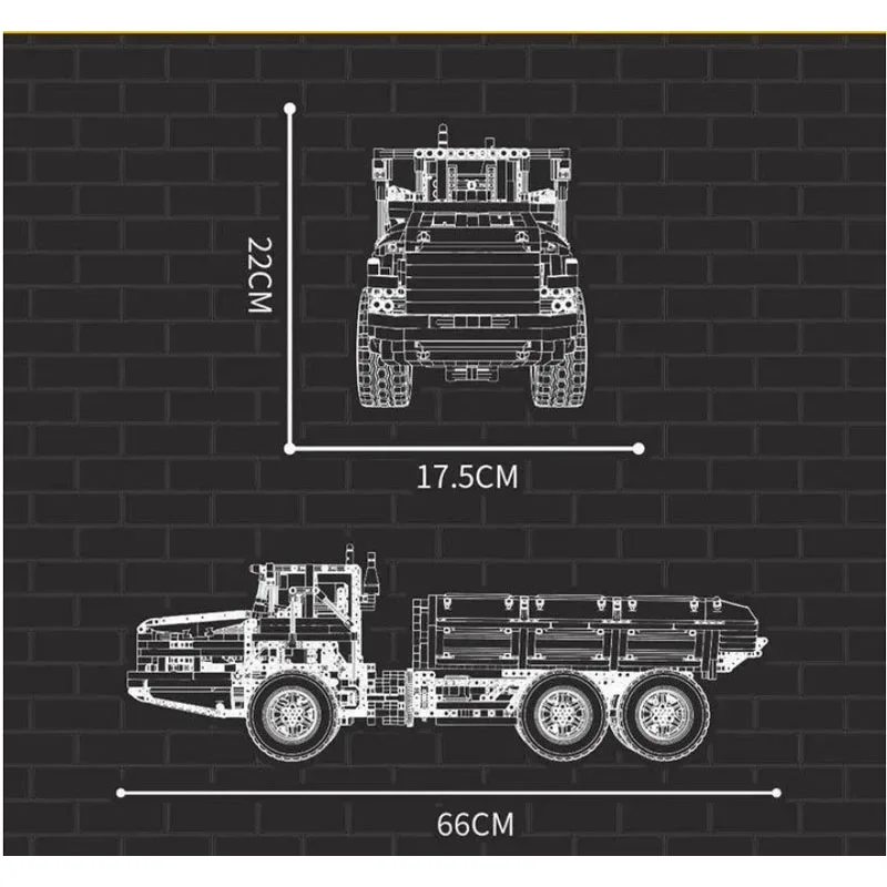 モールドキング-技術的な車のエンジニアリング車両のおもちゃ、rc dumpトラックセット、ブロックレンガ、男の子用クリスマスギフト、MOC-8002、17010