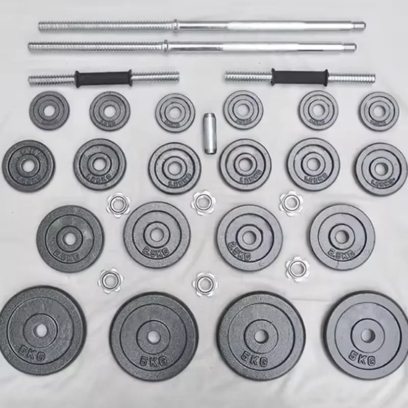 Quality 50kg L Set Barbell Dumbbell Set 50kg Adjustable Dumbbell Set For Sale factory price