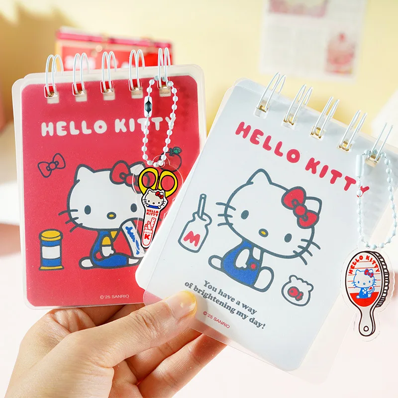 

12pcs/lot Kawaii Sanrio Kitty Coil Memo Pad Cute Portable Note Book Diary Planner Stationery Gift School Supplies
