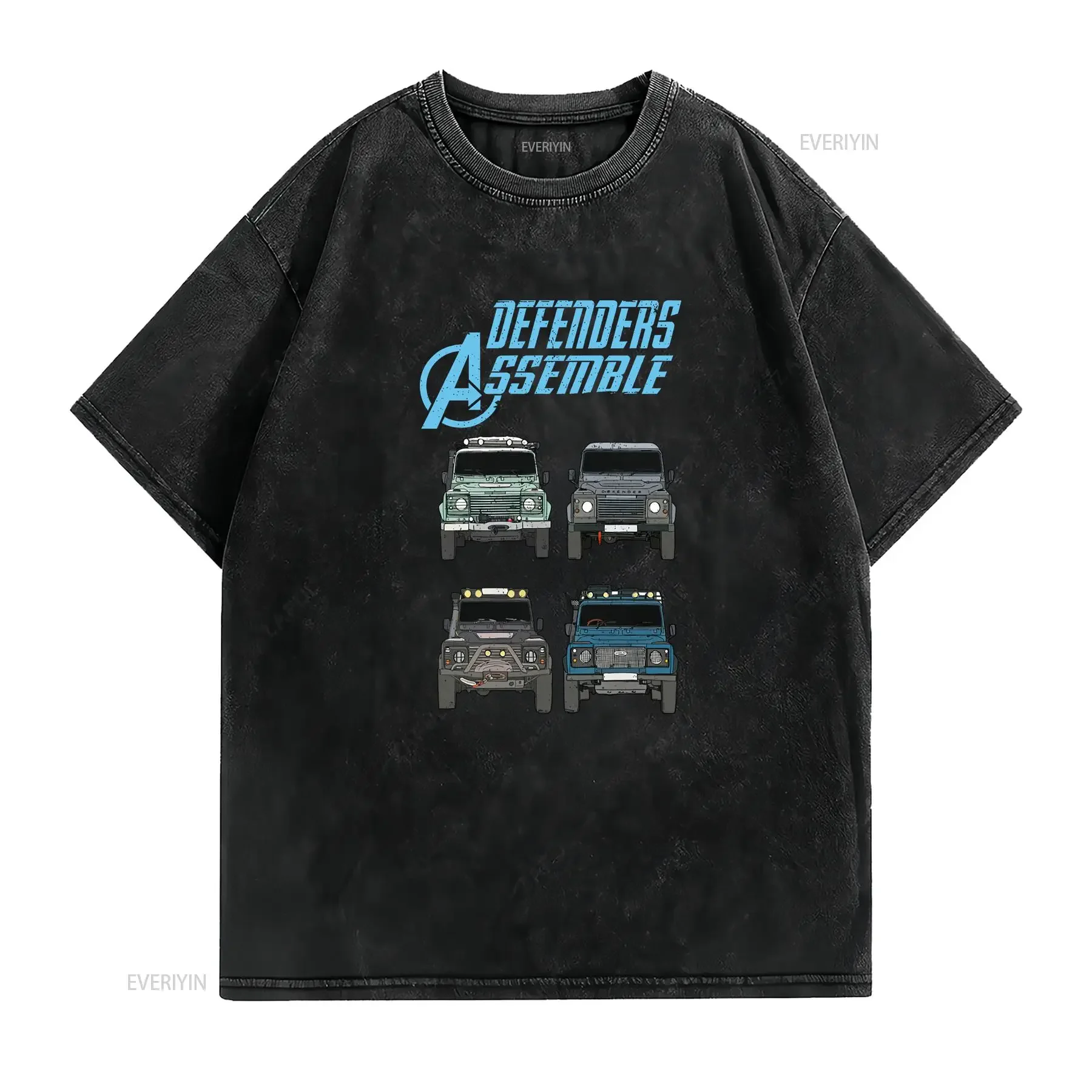 Defenders Assemble Unofficial T Shirt 90 110 130 Novelty Design LOOK NEW vintage Washed Comfortable Stretched Unisex