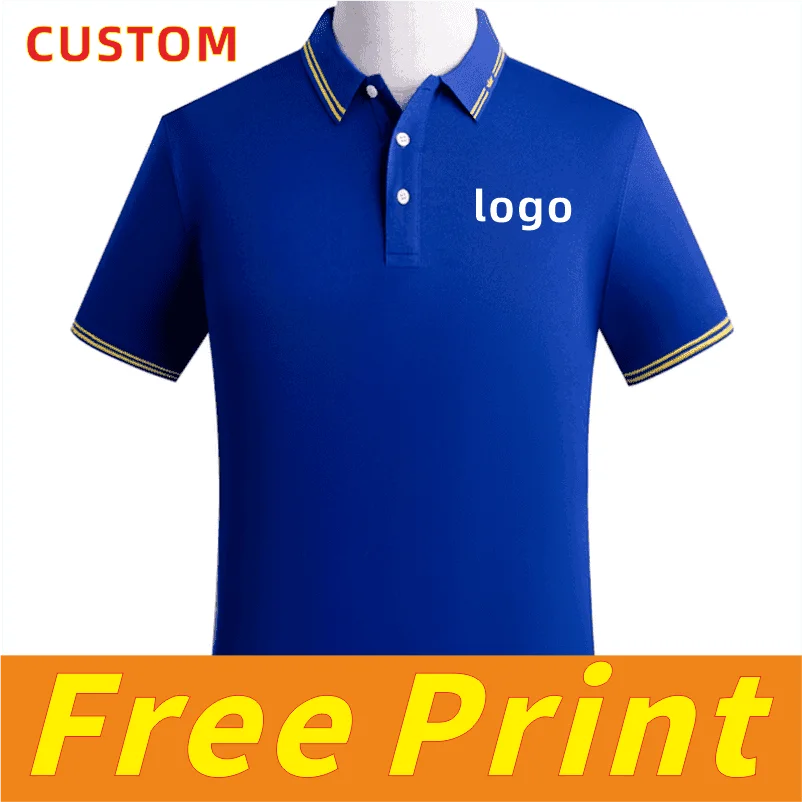 

Cotton casual T-shirt, customized summer polo shirt, printed logo, embroidered logo, men's and women's clothing