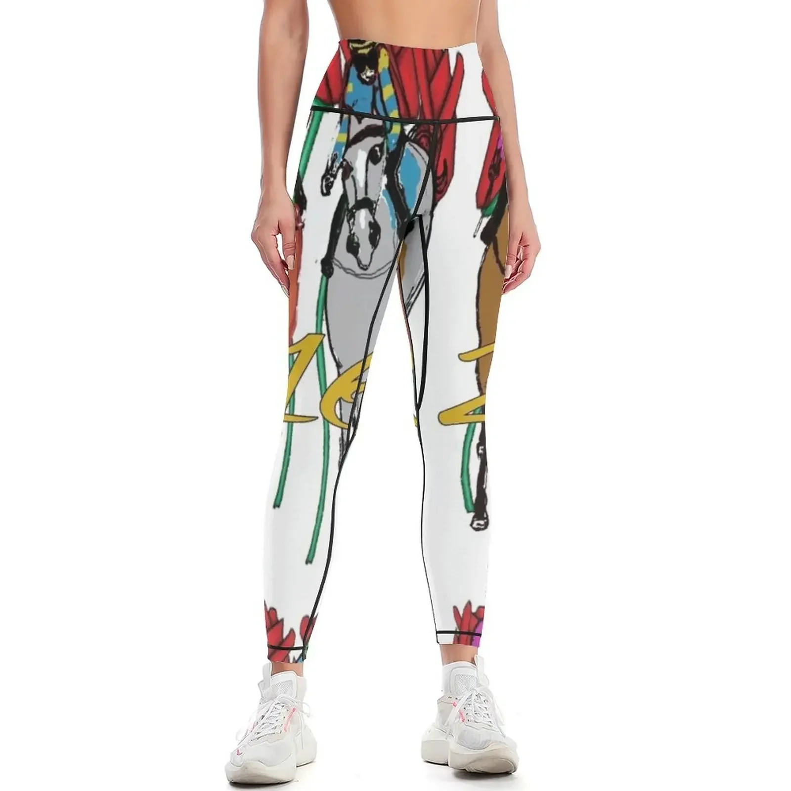 

Kentucky Derby 2016 Racehorses Leggings sports shirts gym Women's gym sport pants Women's sportswear Womens Leggings