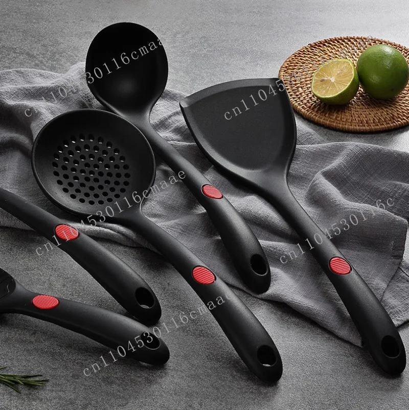 Silicone kitchenware set, silicone spatula, high temperature resistance, spoon, large colander, new face spoon.