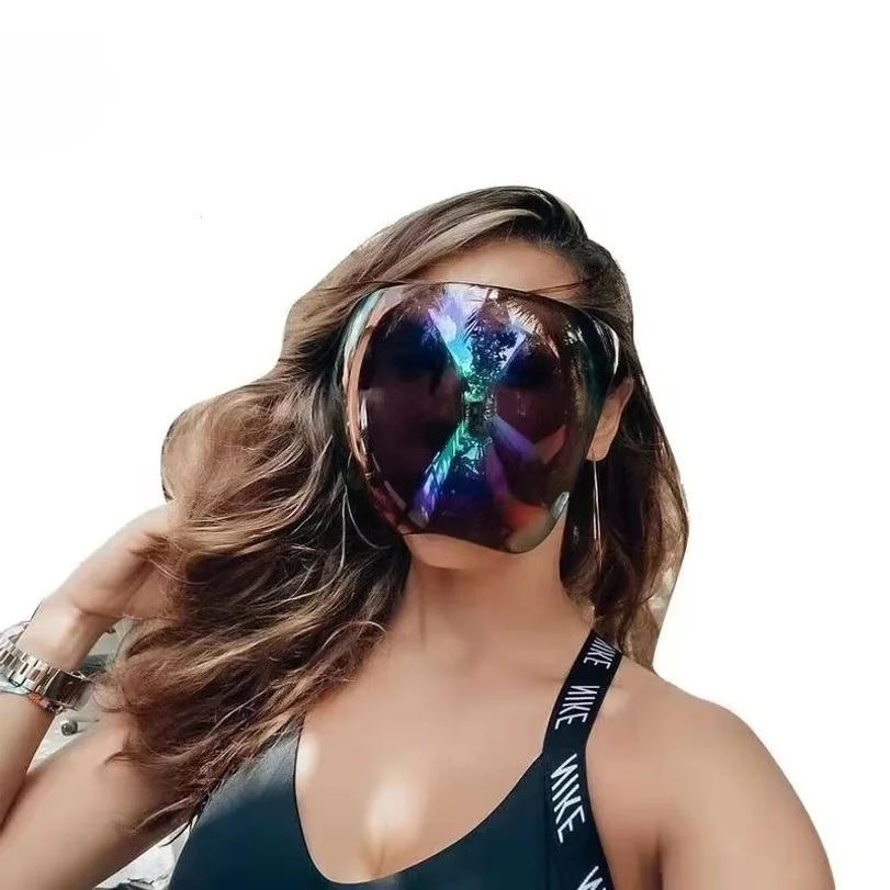 Protective Face Mask Glasses Sunglasses Clear Splash Anti-Fog Protective Face Mask Full Face Coverage Safety Sunglasses