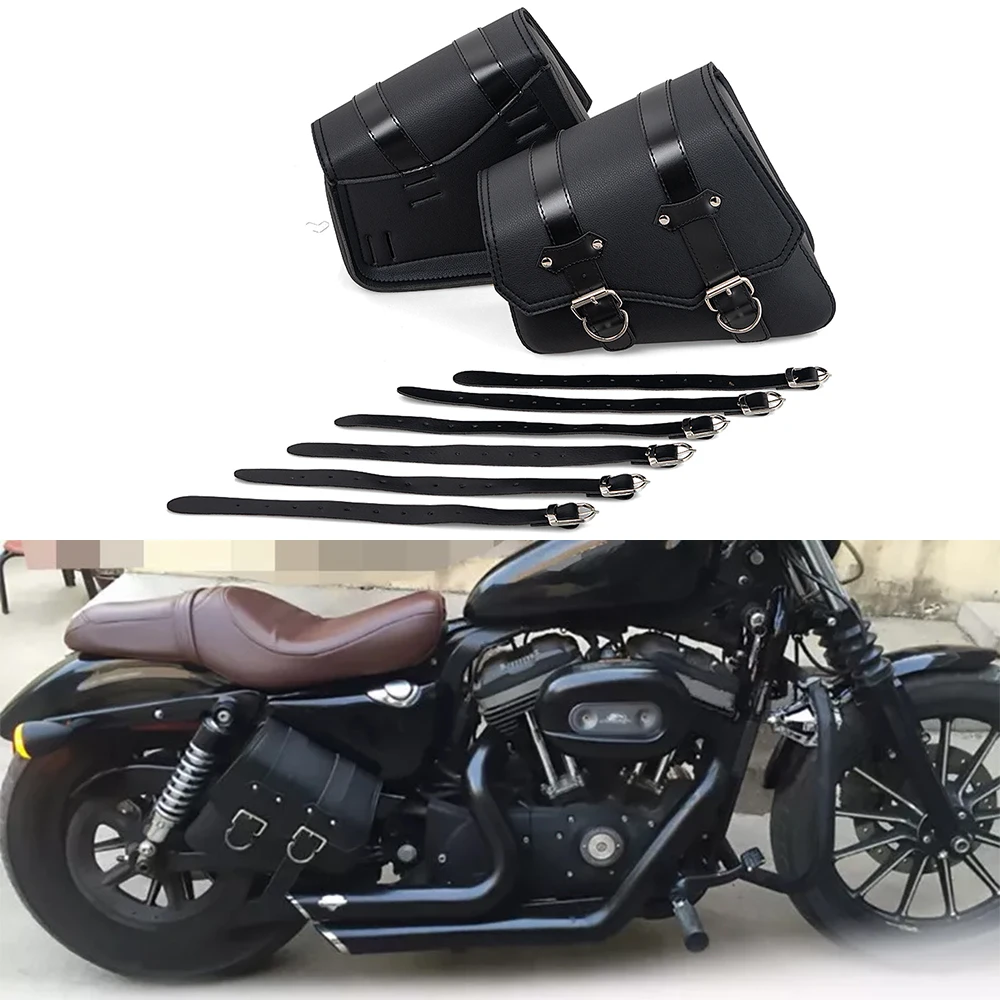 

Мотоциклетные сиденья, боковая сумка, черный чемодан из ПУ для Honda Shadow Rebel, для Kawasaki Vulcan, для W800BMW R nineT для индийских