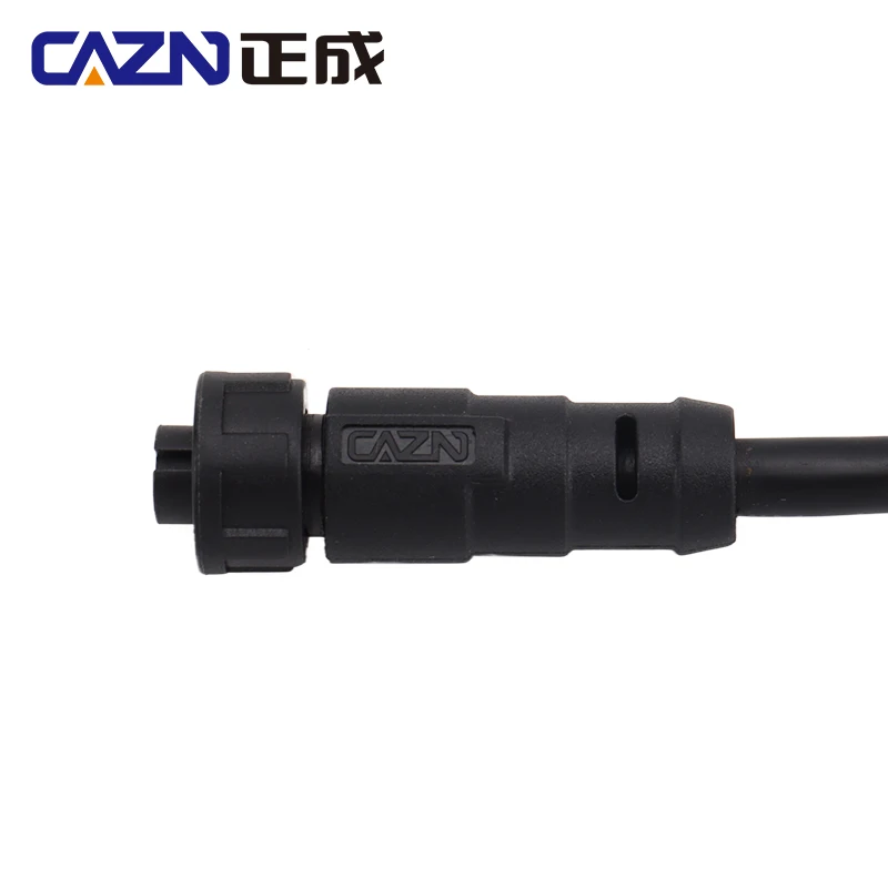 CAZN IP67 IP68 E7 Straight Female Male Overmolded Plug Threaded 2-6 Pin 7/16