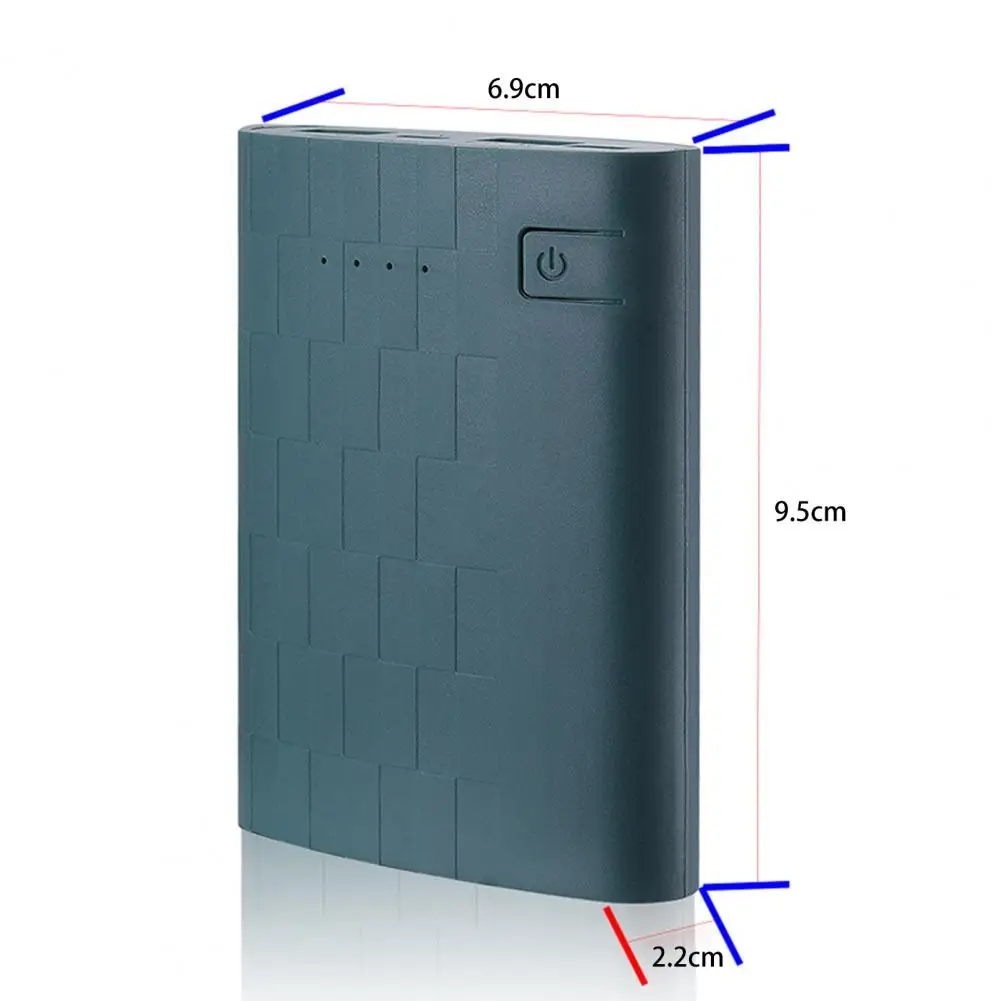 Convenient Power Bank Shell 3x18650 Batteries Portable Charger Shell Dual USB Output Durable Mobile Power Case for Tablets