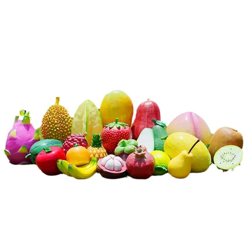 

FRP simulation fruit and vegetable sculpture ornament strawberry shape outdoor garden orchard garden landscape farm decoration
