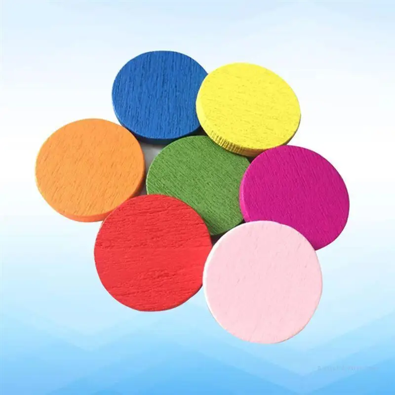 M17F Colorful Learning Counter Disks Preschool Educational Toy Props Kids Age 3-6 50x