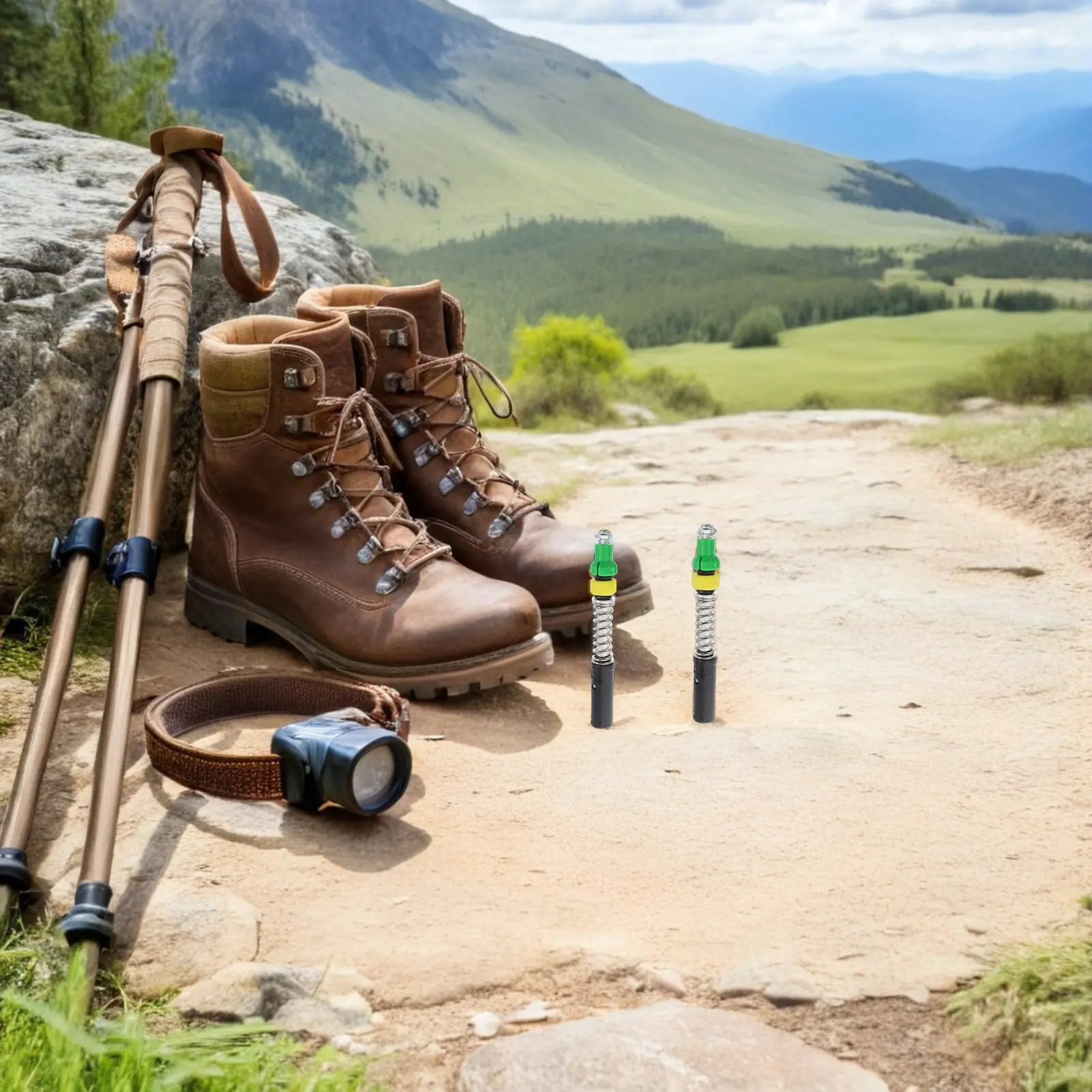 

2Pcs Hiking Pole Accessories Shock Absorbing Expansion Tubes Mountaineering Fits 16Mm Diameter Trekking Pole Parts Walking Stick