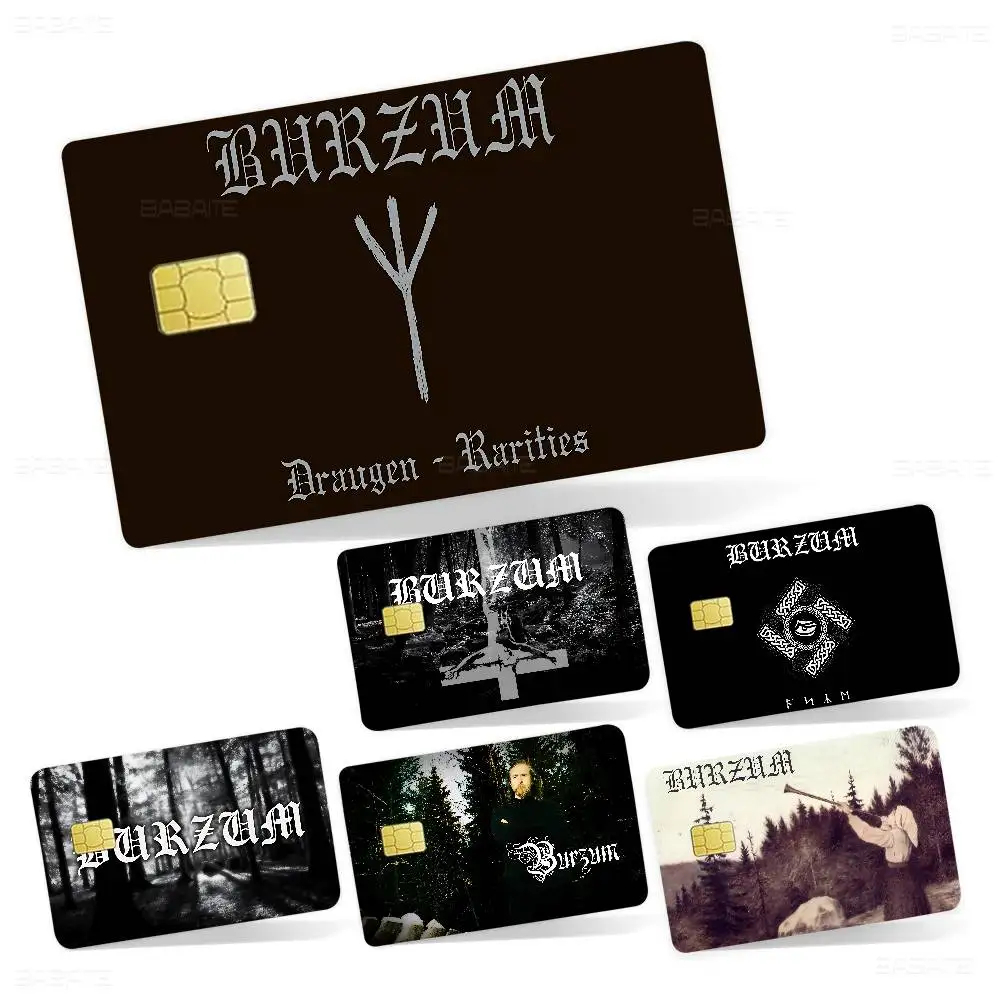 B-Burzum Filosofem Anime Cartoon Bear Skin Sticker Film Tape Case for Big Credit Debit Card Front Side