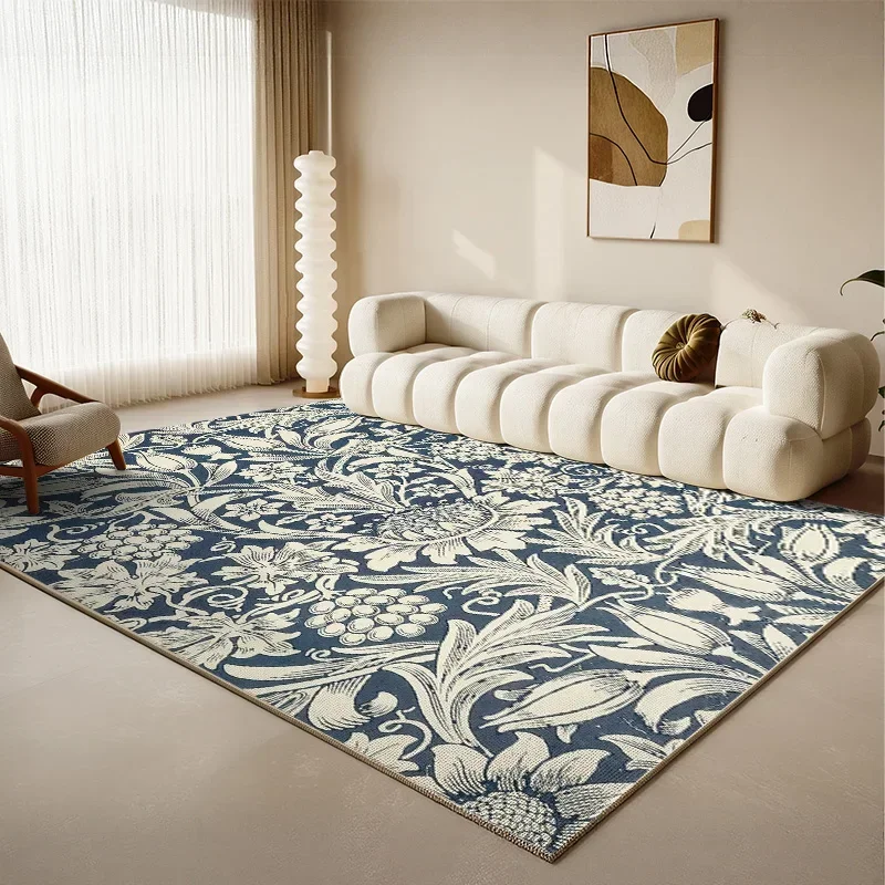 

HD-Floral Print Area Rug for Living Room Bedroom Bedside Machine Washable Non-Slip