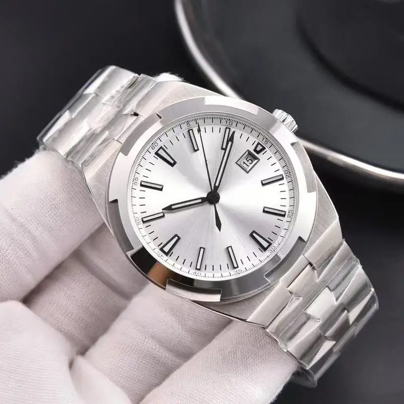 ساعات آلية أوتوماتيكية فاخرة للرجال مقاس 41 ملم من الفولاذ المقاوم للصدأ وزجاج الياقوت مع ساعات التاريخ للرجال