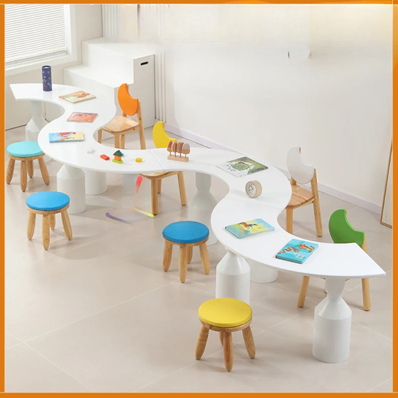 School Supplies Set Child Table Chair Classroom Kids Children Desk Study Room Furniture Tables Mesas Infantiles Small Childrens