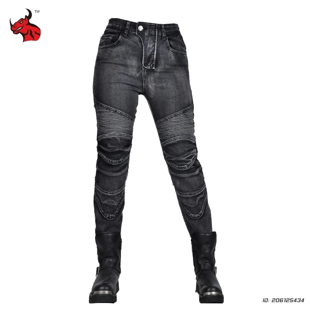 

Female Motorcycle Knight Protection Pants Wear Resistant Motocross Pants Classical Riding Jeans Protective Trousers For Women