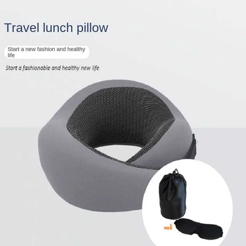 

U-shaped Pillow Can Store Slow Rebound Memory Cotton Travel Neck Pillow Cool Feeling 360 Cervical Protection Deep Sleep Viaje