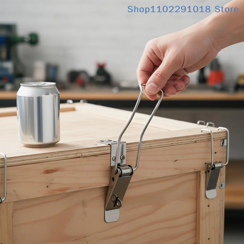 practicalToolbox Lock Stainless Steel Duckbill Spring Buckle Toggle Latch High Tension Secure Catch for Tool Chests Cabinets