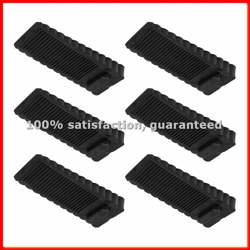 6 Pack Door Stopper Rubber Wedge - Sturdy and Stackable Door Stoppers - Slip- Rubber Door Stop Works on All-A68X