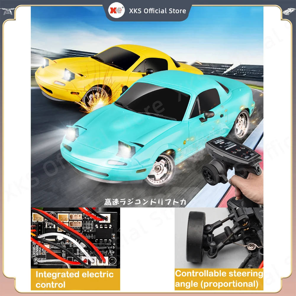 LDRC LD1804 RC Drift Auto 1/18 Model 2.4G 2WD ESP Gyroscoop LED Verlichting Volledige Schaal Gecontroleerd Model Kinderen auto Speelgoed Geschenken