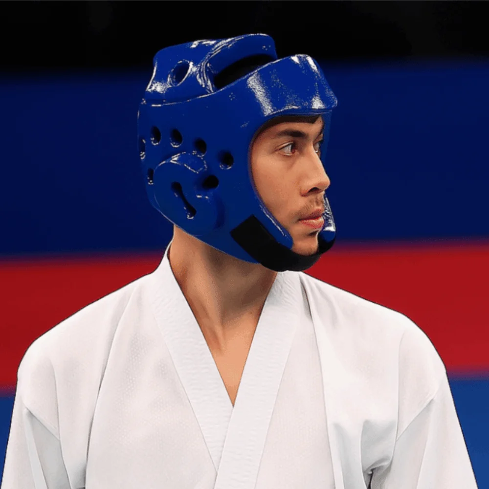 Head Protection Taekwondo Helmet Gear S/M/L PU Material Muay Thai Helmet Seamless Protective Gear Karate Helmet Sparring